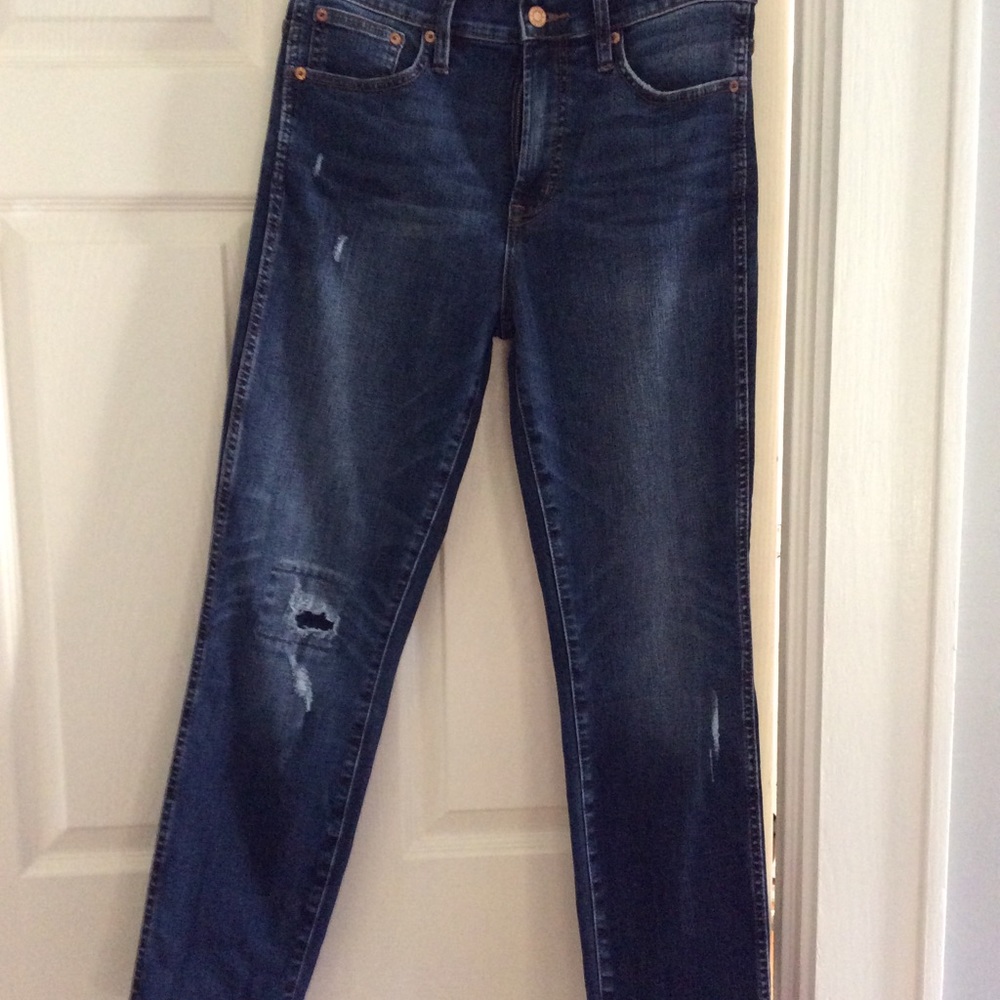 J.Crew Distressed Straight Leg Jeans. Size 28